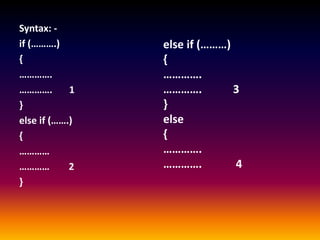 CONDITIONAL STATEMENT IN C LANGUAGE | PPTX