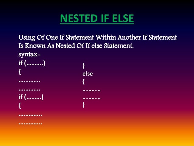 CONDITIONAL STATEMENT IN C LANGUAGE