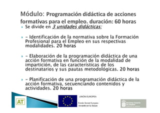 Docencia de la Formación profesional para el empleo | PDF