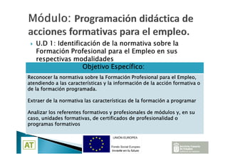 Docencia de la Formación profesional para el empleo | PPT