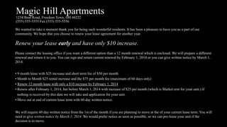 #CRAPdesign @csteinert
Magic Hill Apartments!
1234 Boat Road, Freedom Town, OH 44222!
(555) 555-5555 Fax (555) 555-5556!
W...