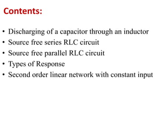 Time Domain response of second order linear circuit | PPTX