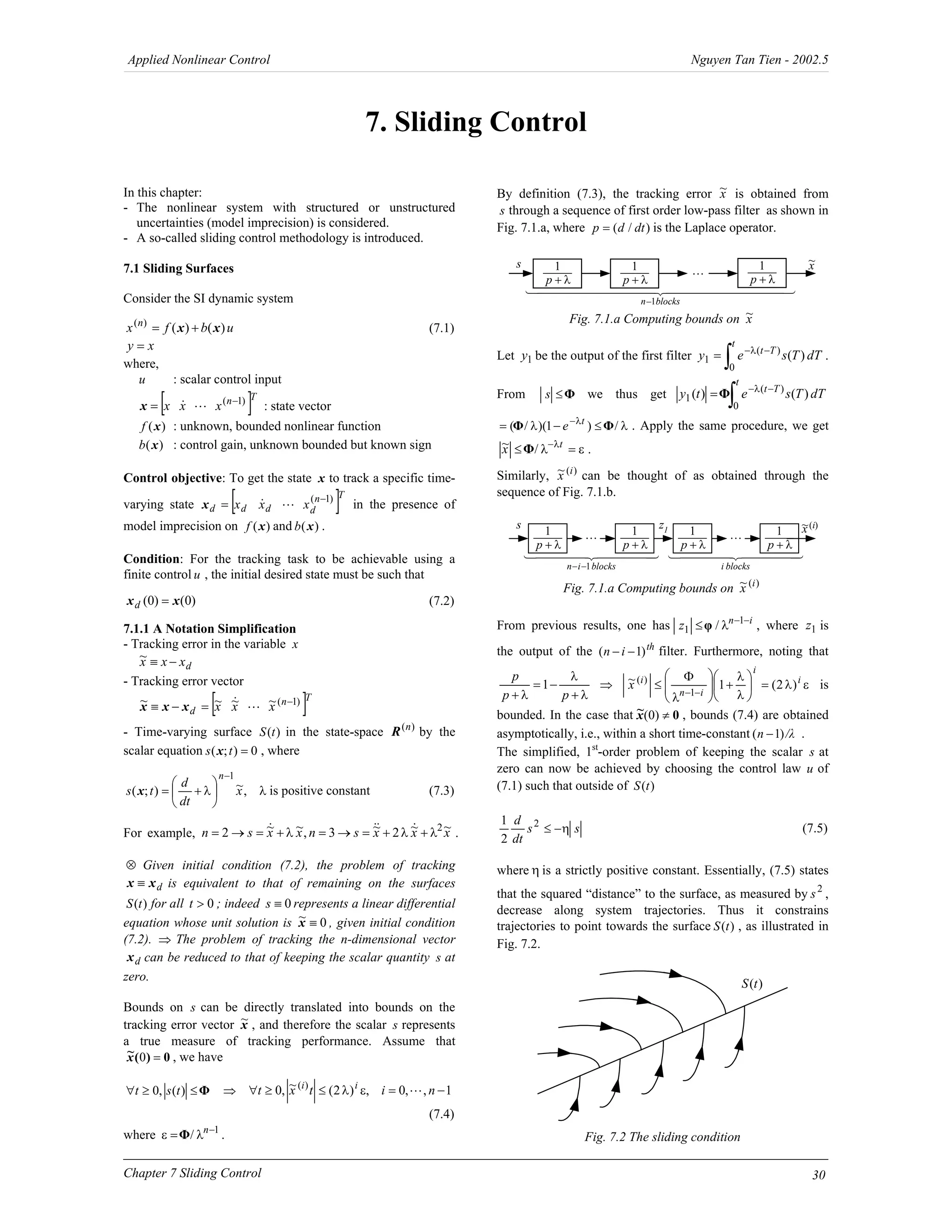 Sliding mode control of non linear | PDF