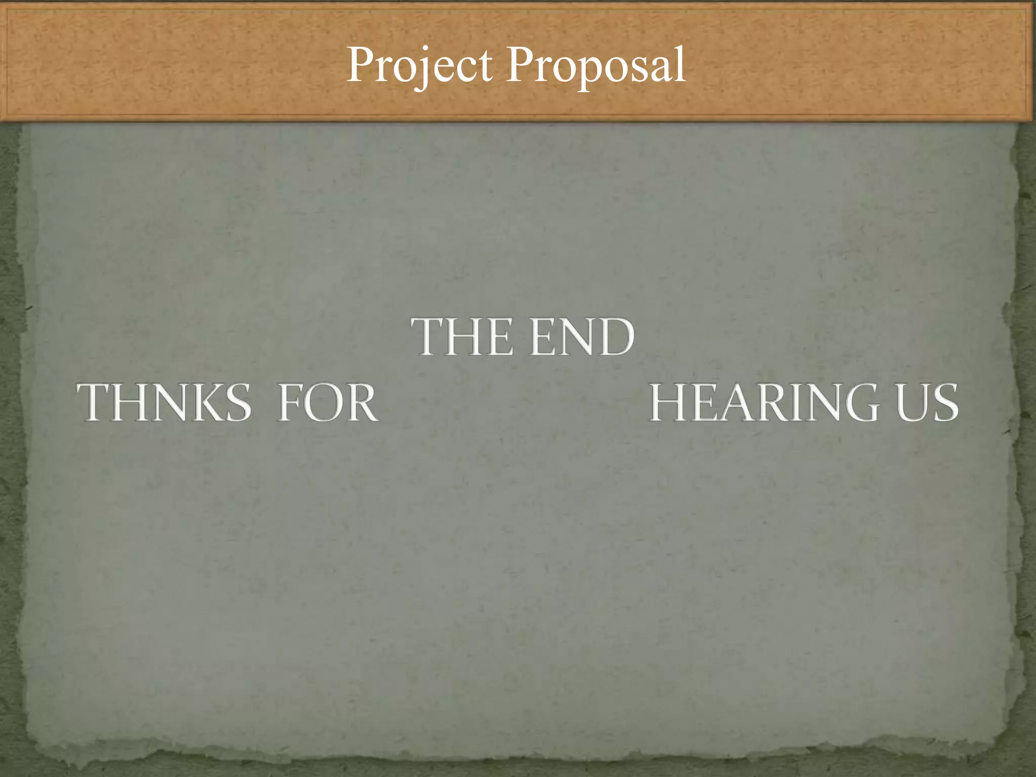 Project Proposal
 