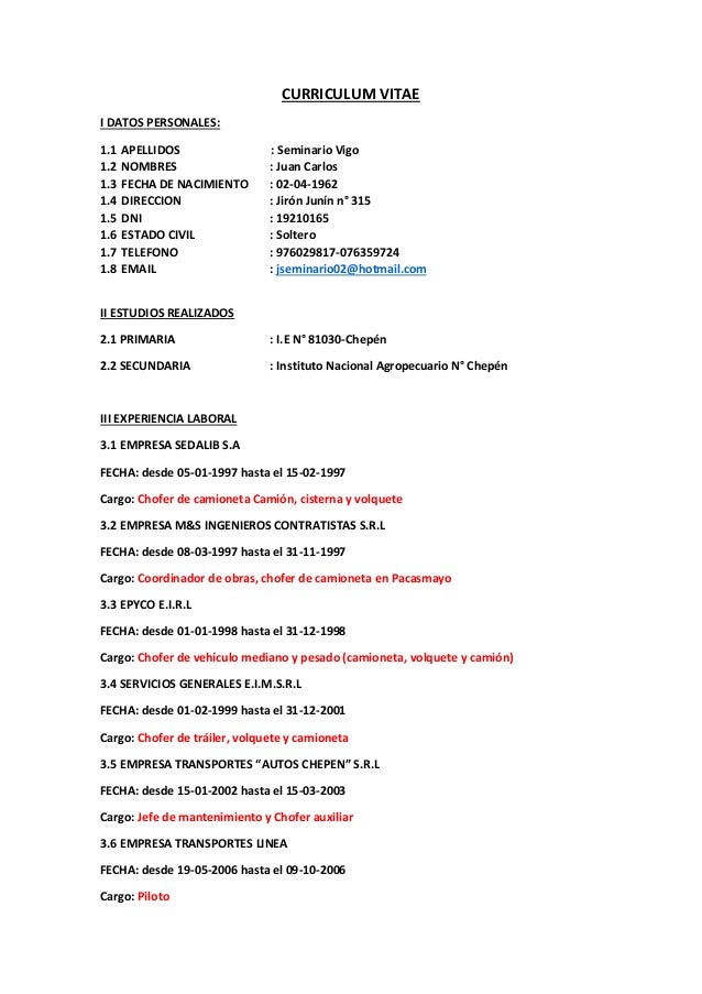 Curriculum vitae sample pdf image