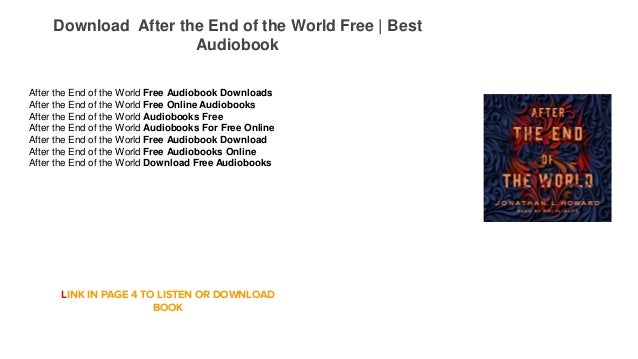 Listen After The End Of The World Free Download Audiobooks For Android