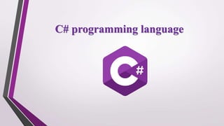 C# programming language | PPT
