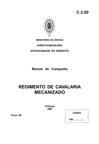 Livro 6 Regimento de Cavalaria Blindado PDF, PDF, Regimento