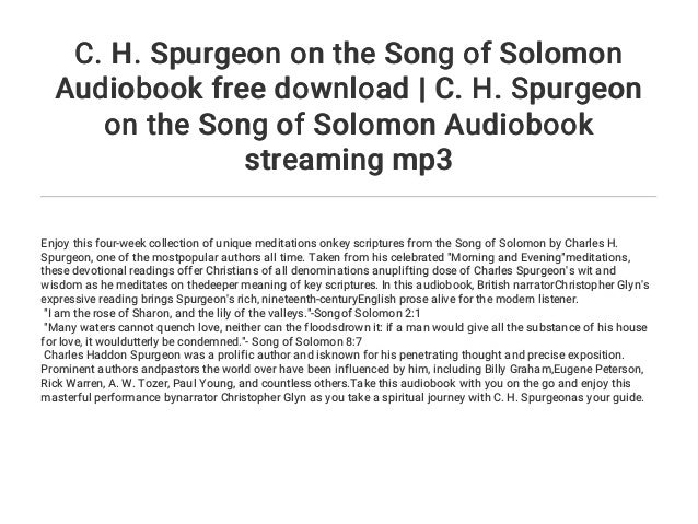 song of solomon free download