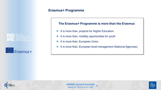 Claudia Peritore, Head of the Higher Education Unit, National Agency Erasmus+ INDIRE Slide 11
