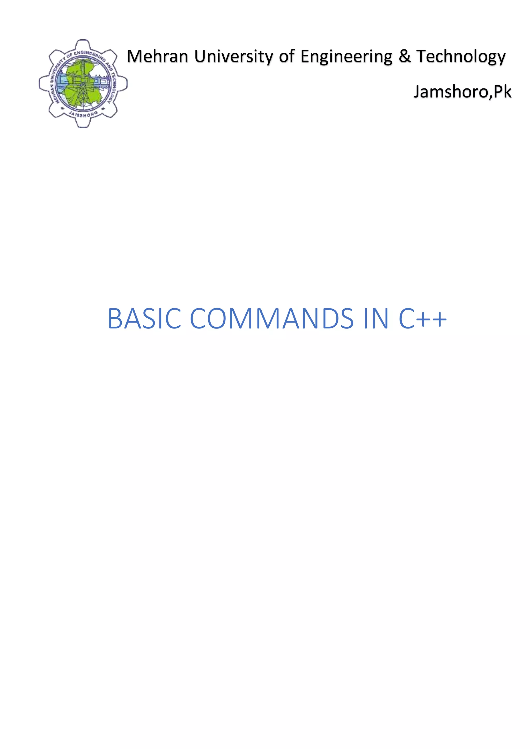 Basic commands in c pdf