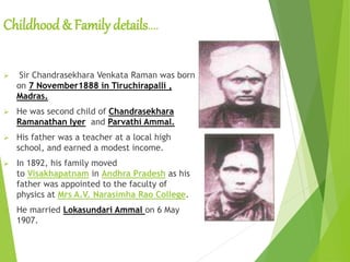 C.V.RAMAN BIOGRAPHY.ppt