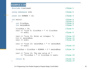 C++ Programming: From Problem Analysis to Program Design, Fourth Edition 53
 