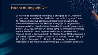 Lenguaje C++ presentación powerpoint .pptx