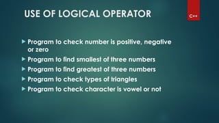 C++ introduction learning basic concepts | PPTX