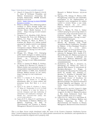 The Role of International Organizations in Combating Malaria in East ...