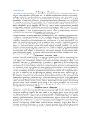 Urbanization and Its Effect on Community Relationships (www.kiu.ac.ug ...