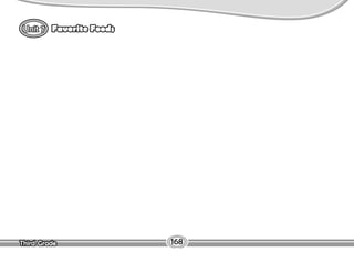 Lesson
Favorite Foods
Third Grade
Third Grade 168
2
 