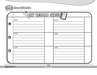 Lesson
Fun at the Zoo
Third Grade
Third Grade 212
Date:
Date:
Date:
Date:
Date:
Date:
 