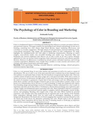 The Psychology of Color in Branding and Marketing (www.kiu.ac.ug) | PDF