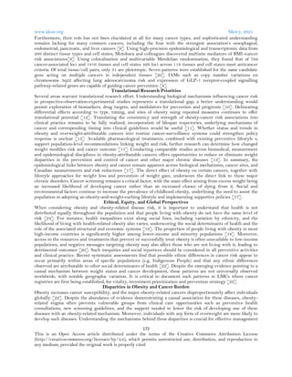 Obesity and Cancer Risk: A Synthesis (www.kiu.ac.ug) | PDF