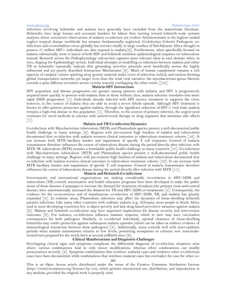 Narrative Review of Co-Infection: Malaria in the Context of HIV ...