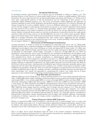 Obesity and Cancer Risk: A Synthesis (www.kiu.ac.ug) | PDF