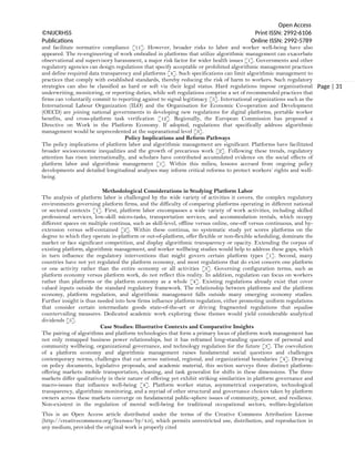 Embodied Labor Platform Labor and Algorithmic Management: Wellbeing, Unions, and ...