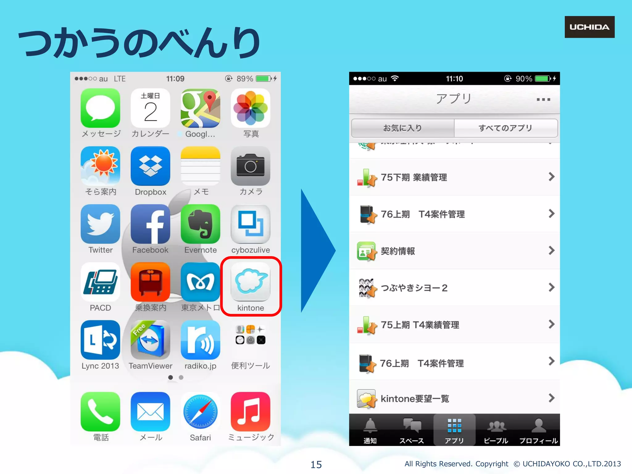 つかうのべんり

15

All Rights Reserved. Copyright © UCHIDAYOKO CO.,LTD.2013

 