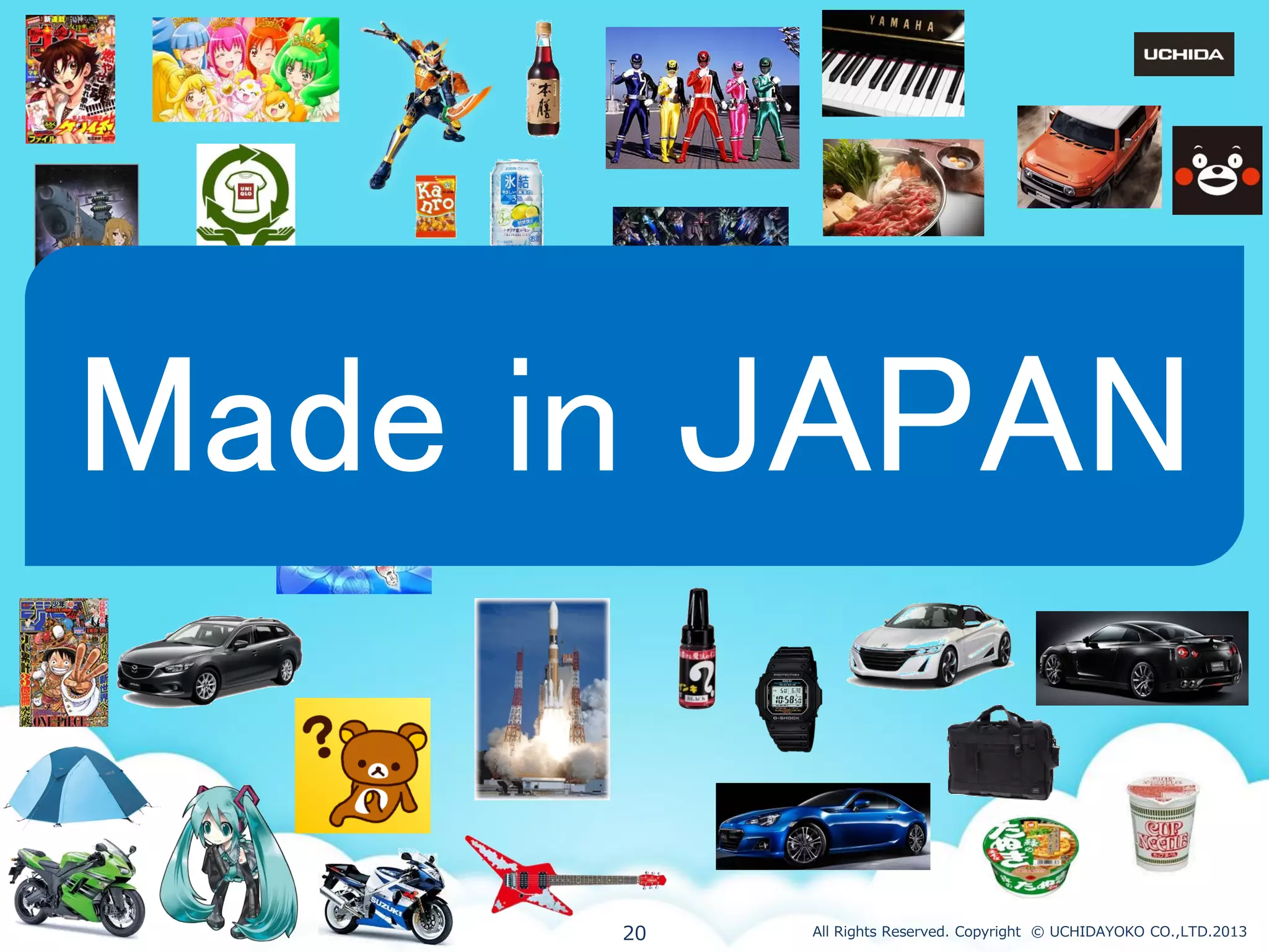 Made in JAPAN

20

All Rights Reserved. Copyright © UCHIDAYOKO CO.,LTD.2013

 