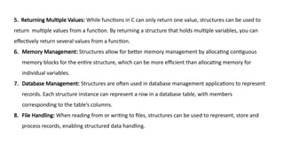 Comprehensive Guide to Structures and Unions in C Programming | PPTX