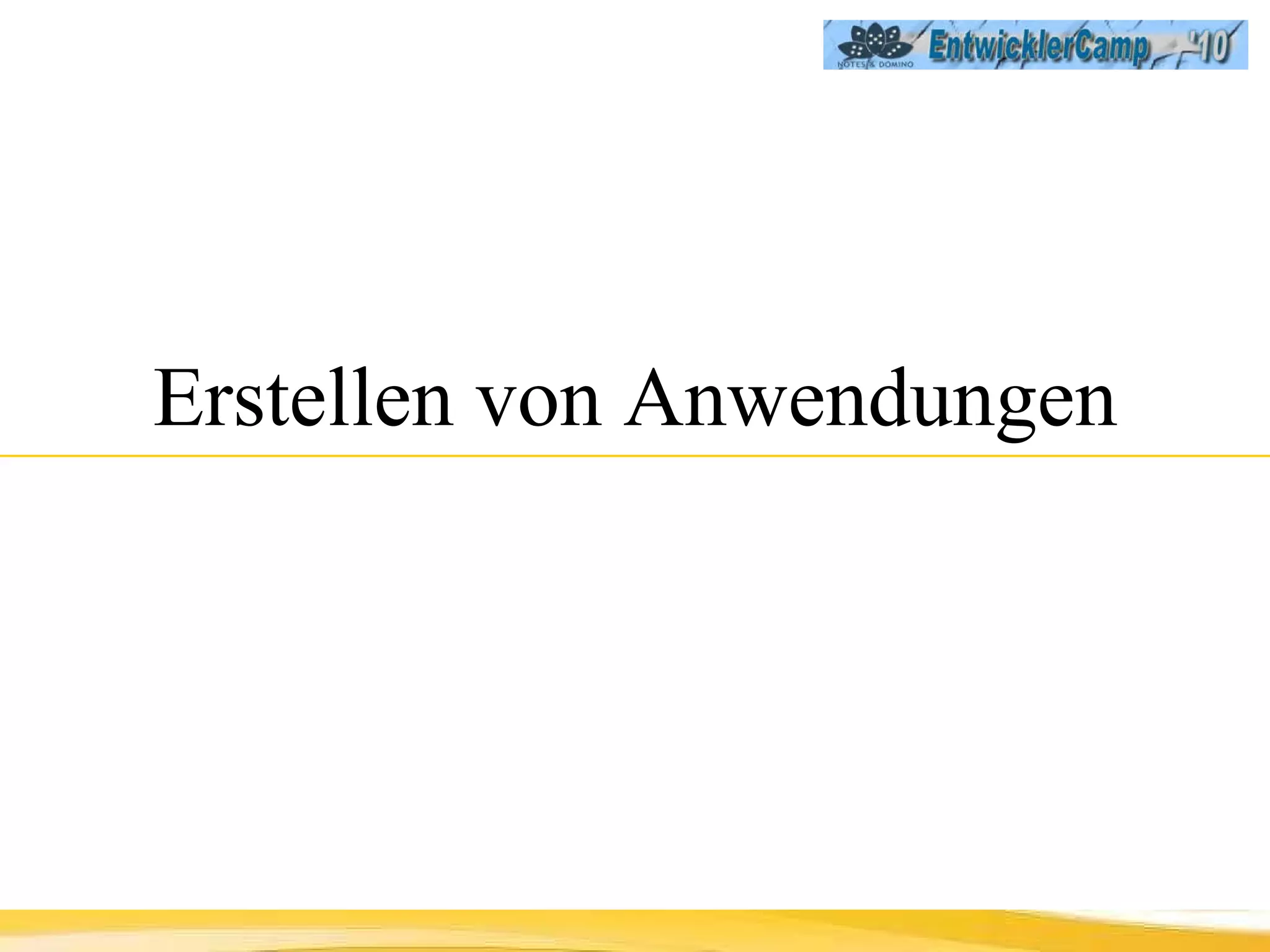 Erstellen von Anwendungen 