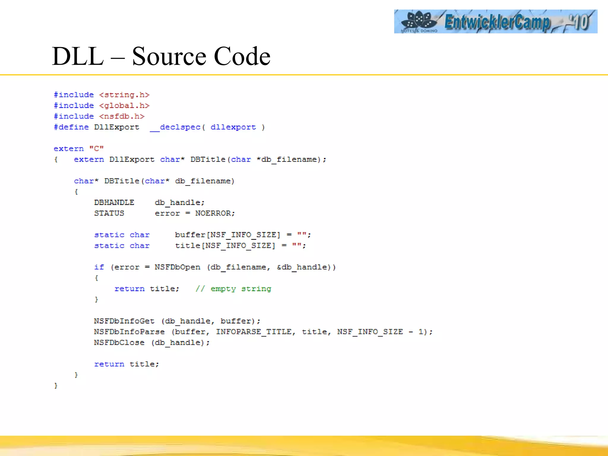 DLL – Source Code 