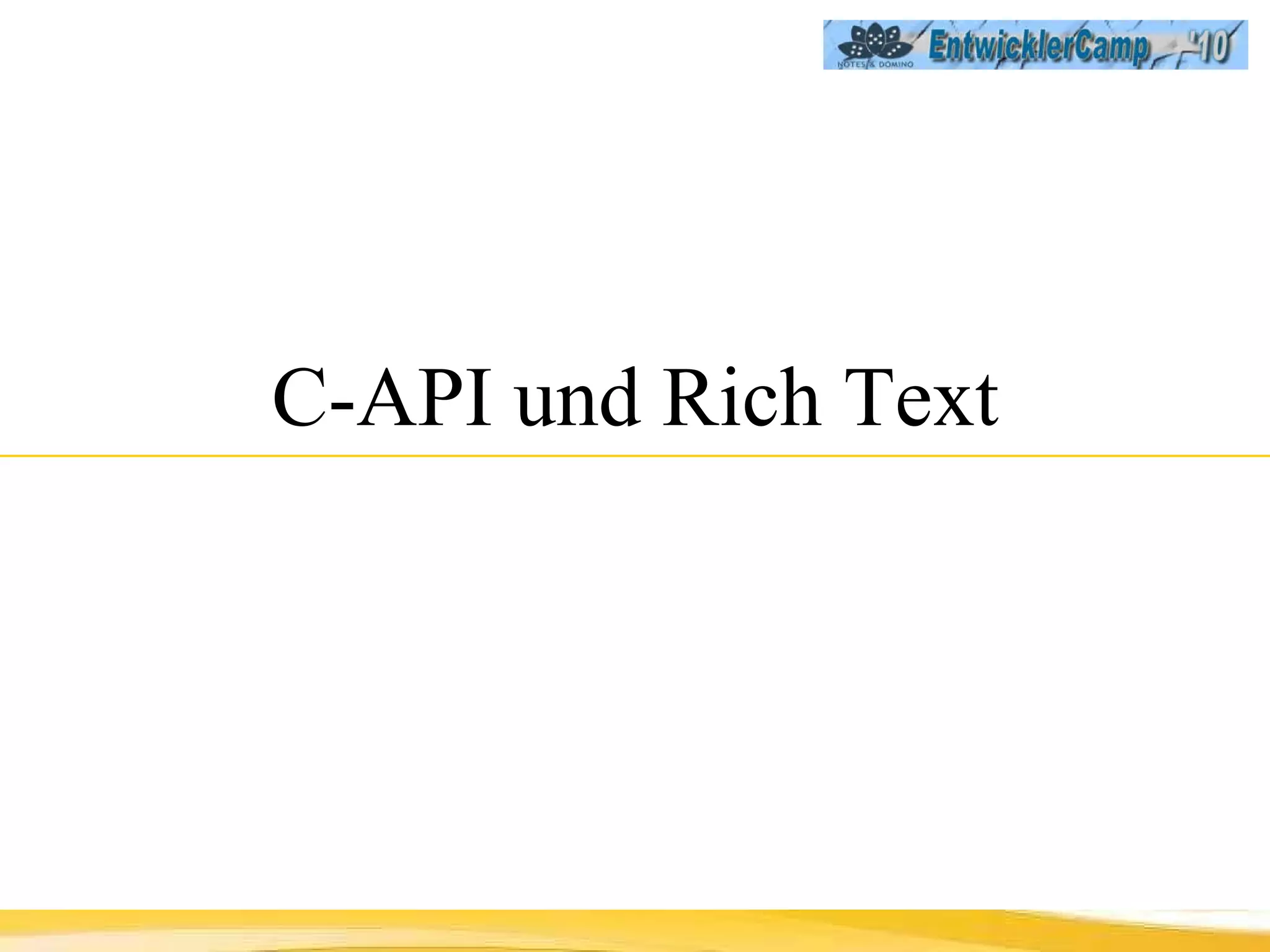 C-API und Rich Text 
