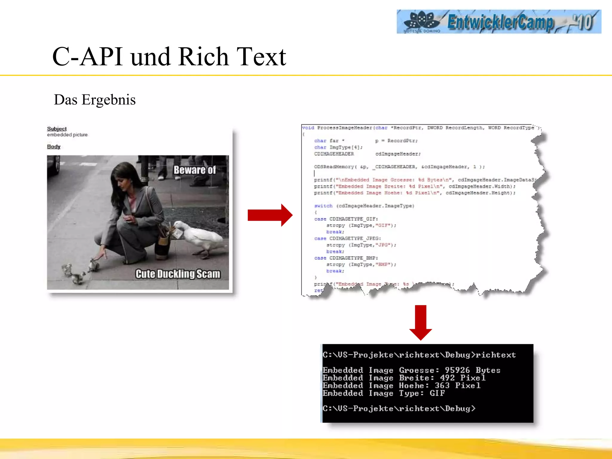 C-API und Rich Text Das Ergebnis 