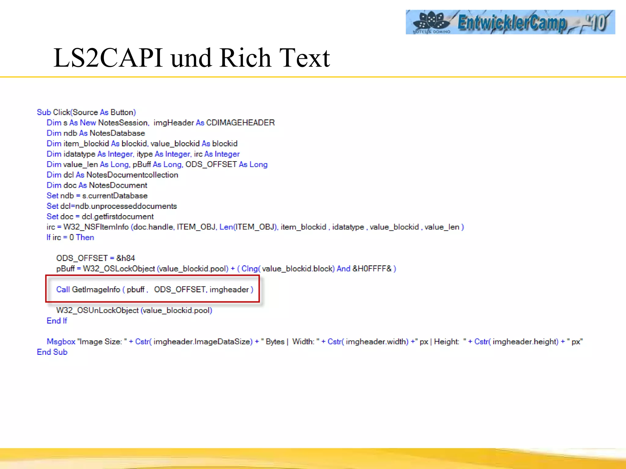 LS2CAPI und Rich Text 