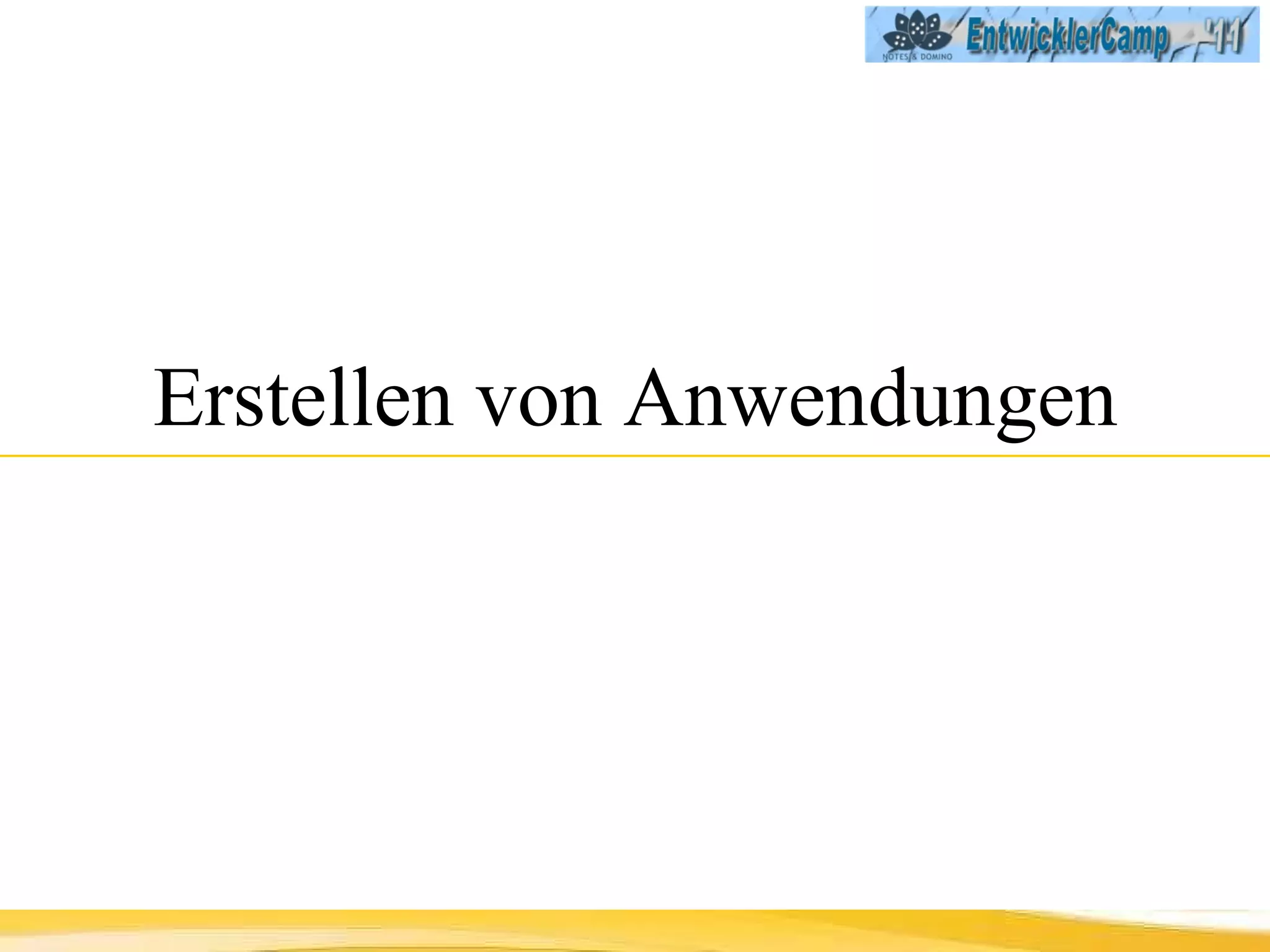 Erstellen von Anwendungen 