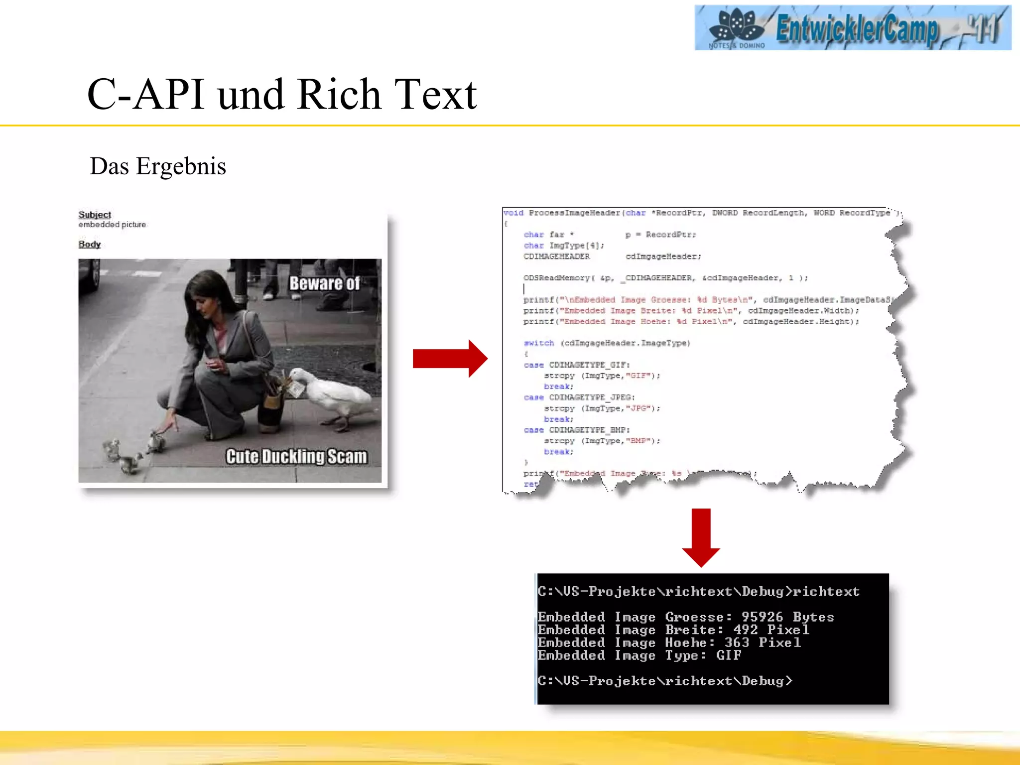 C-API und Rich Text Das Ergebnis 