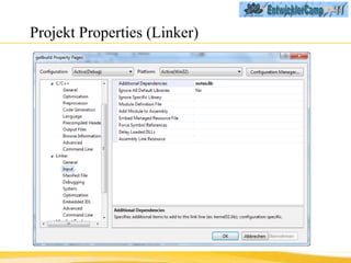 Projekt Properties (Linker) 