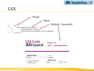 LSX Projekt Klasse Methode / Eigenschaft 