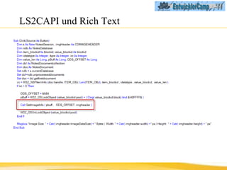 LS2CAPI und Rich Text 