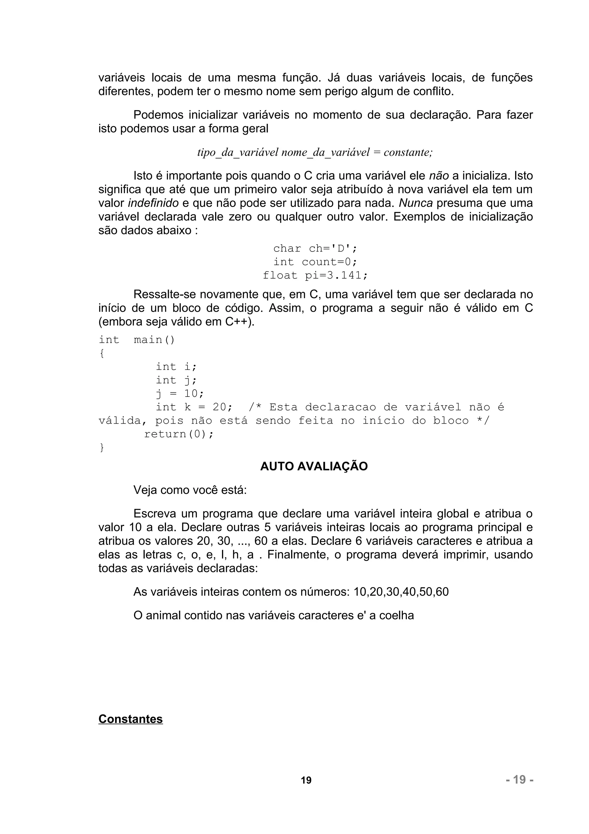 C apostila linguagem c