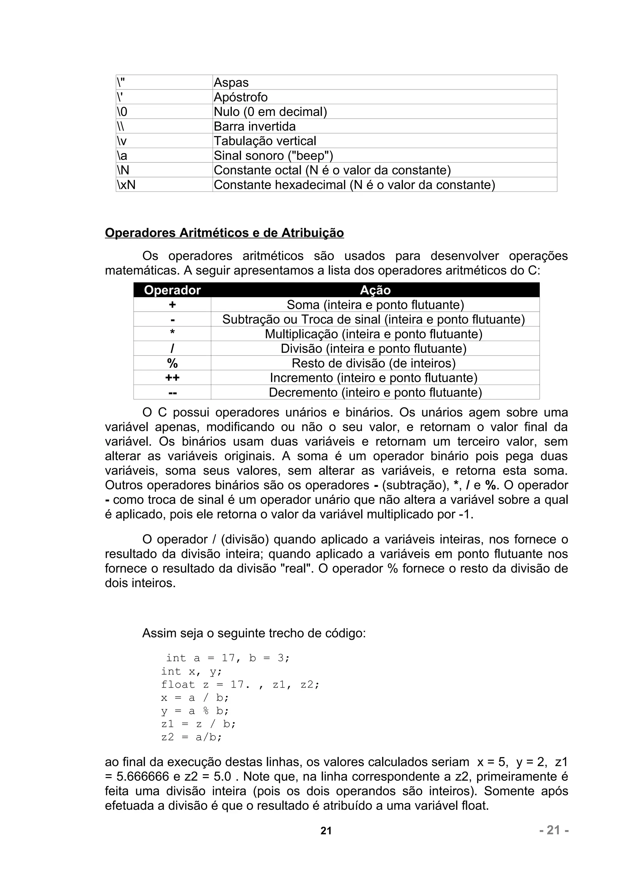 C apostila linguagem c