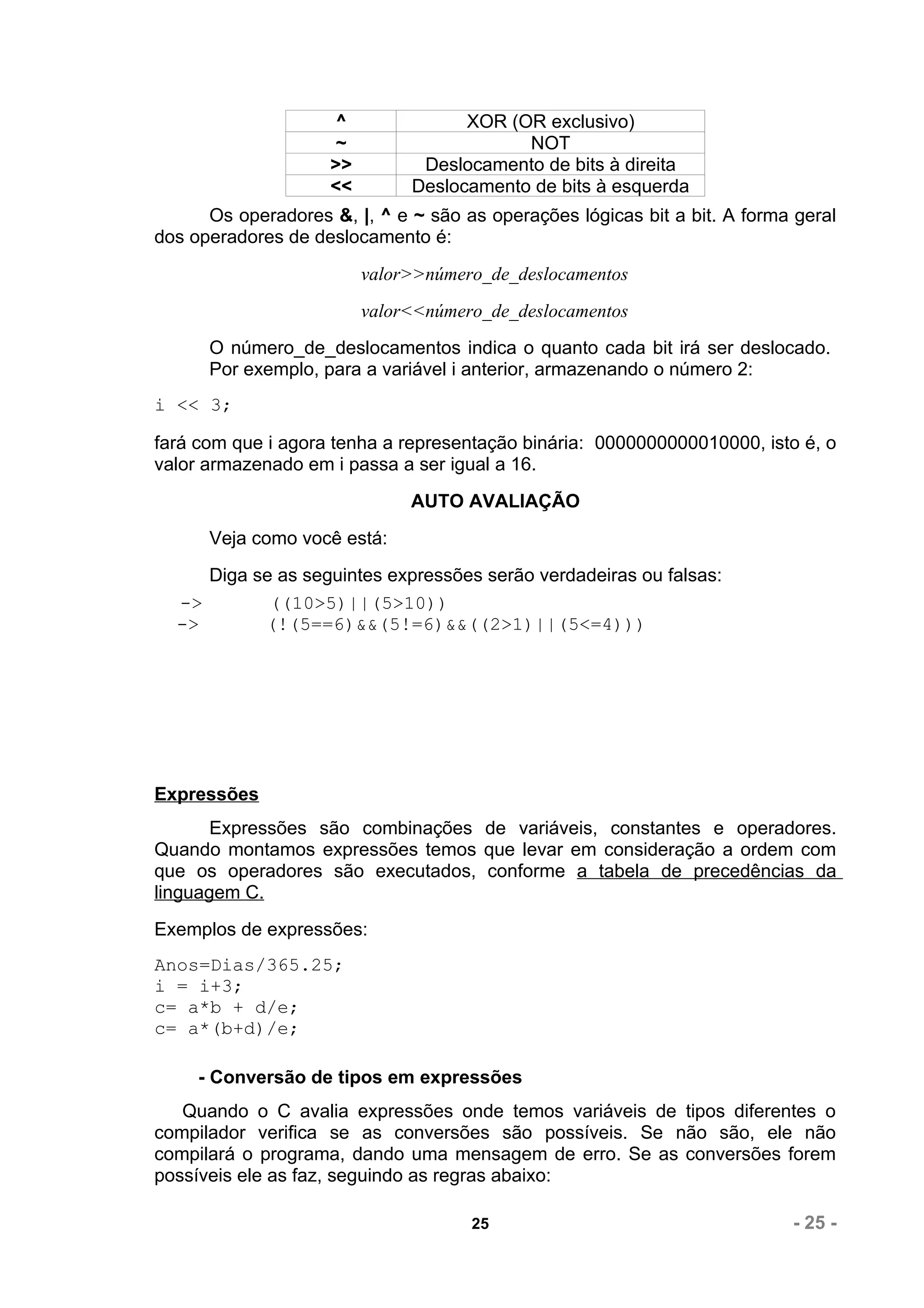 C apostila linguagem c