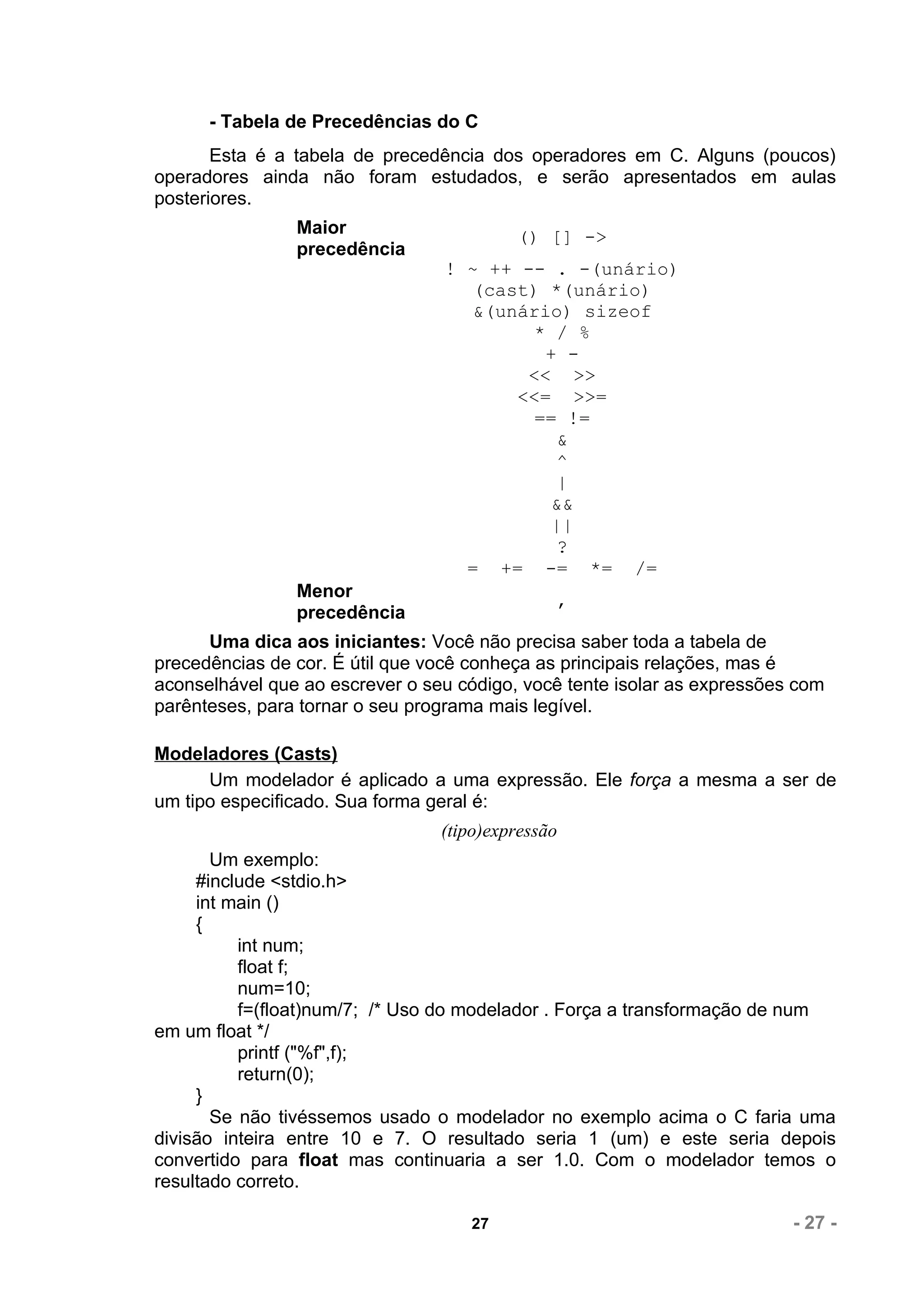 C apostila linguagem c