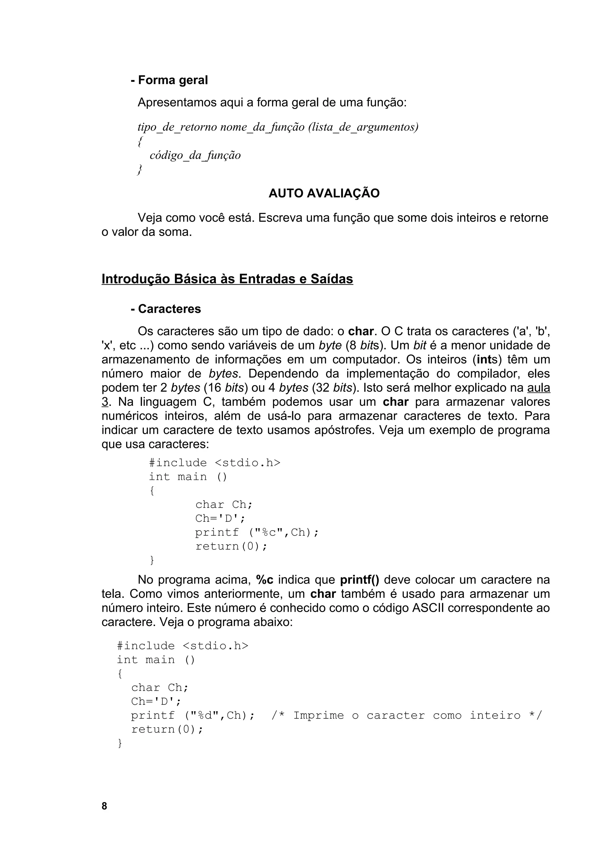 C apostila linguagem c