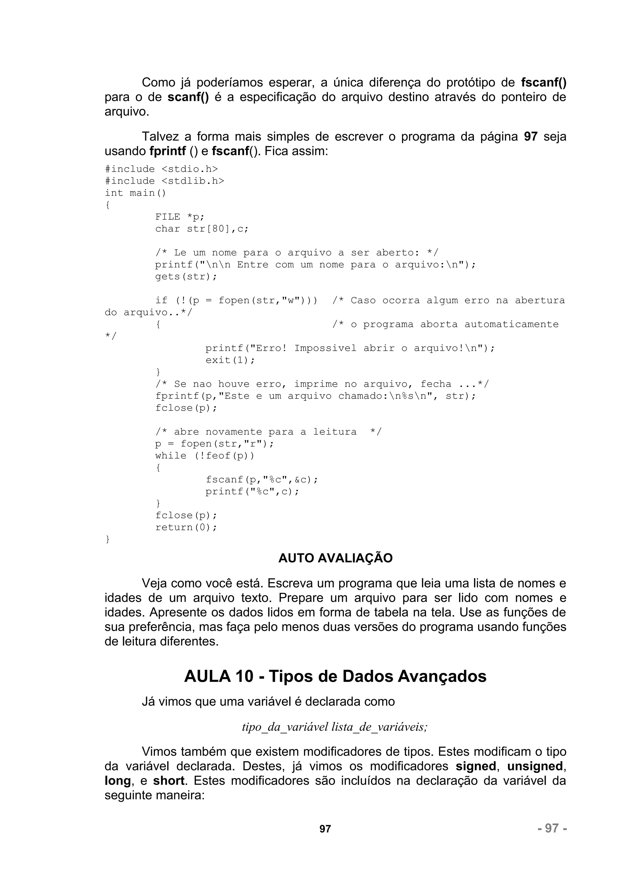 C apostila linguagem c