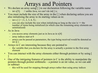 c-arrays-pointer basics xxxx yyyy zzzzzzz | PPT