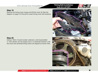 Audi A3 20 TFSi Timing Belt Installation | PDF