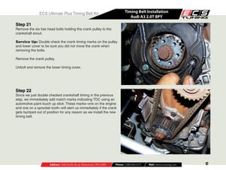 Audi A3 20 TFSi Timing Belt Installation | PDF